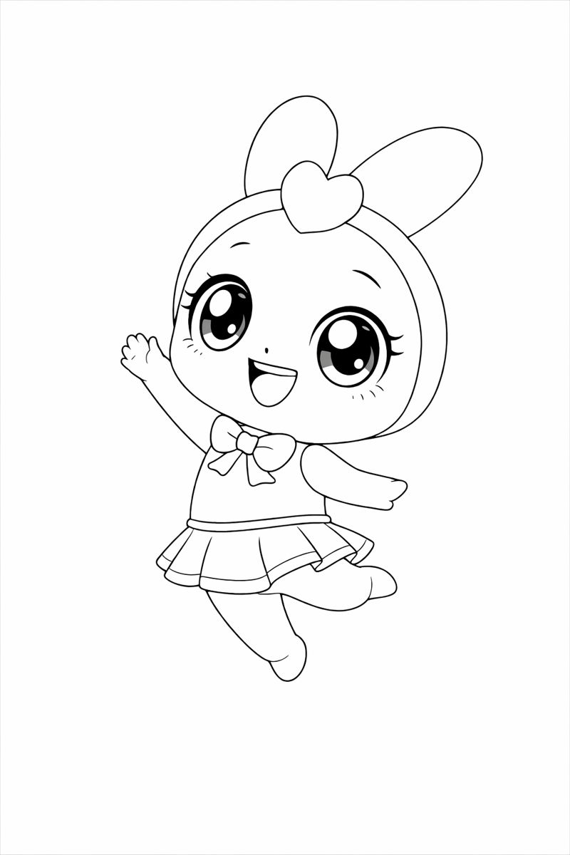 깡총핑 색칠하기 도안