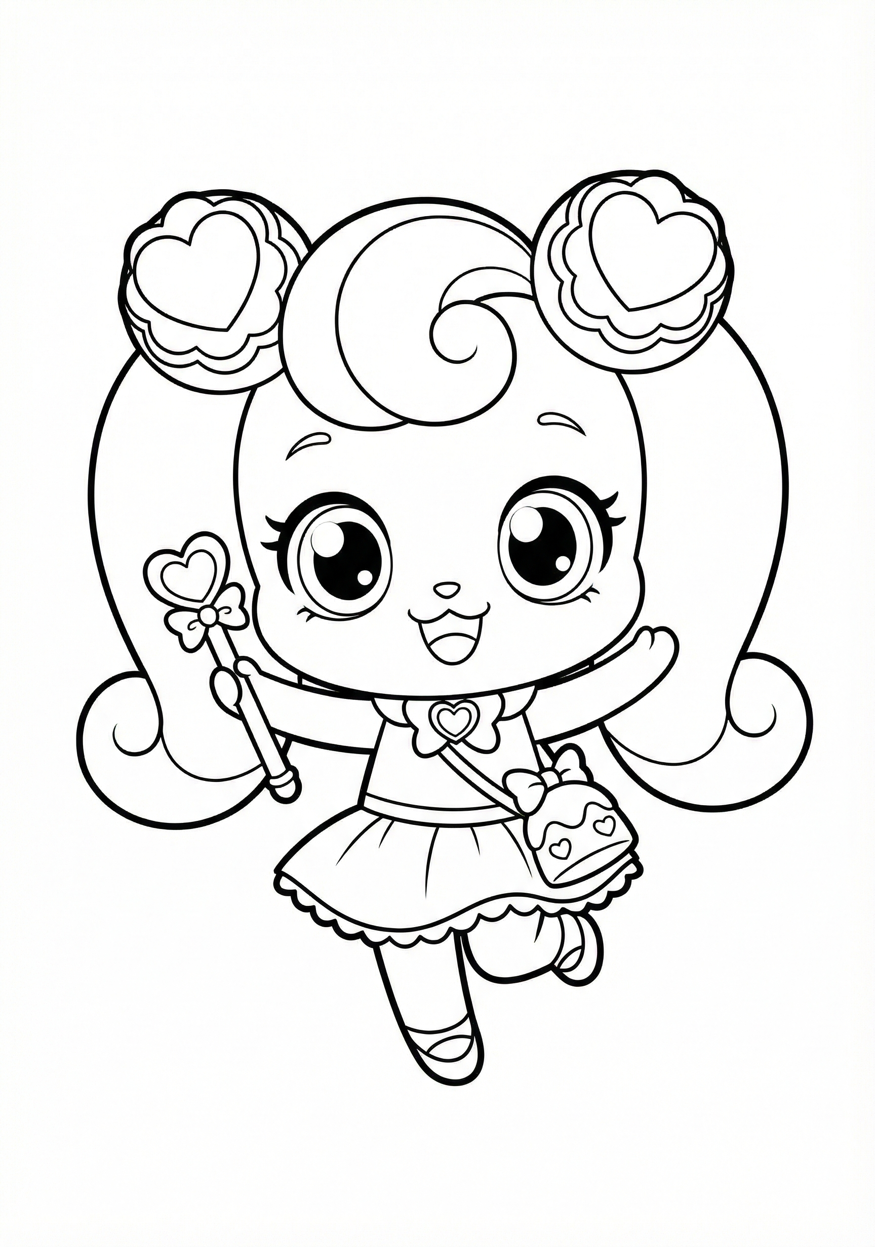 베리하츄핑 색칠하기 도안