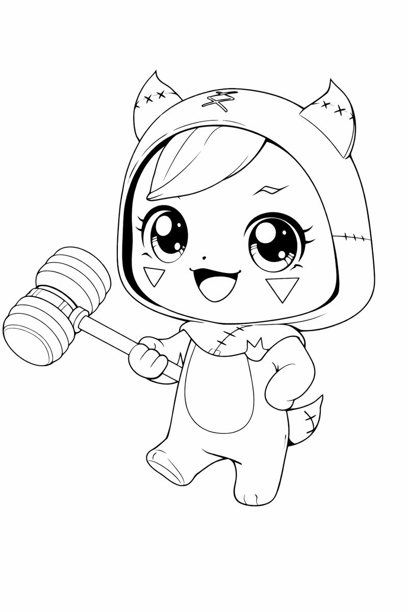 악동핑 색칠하기 도안