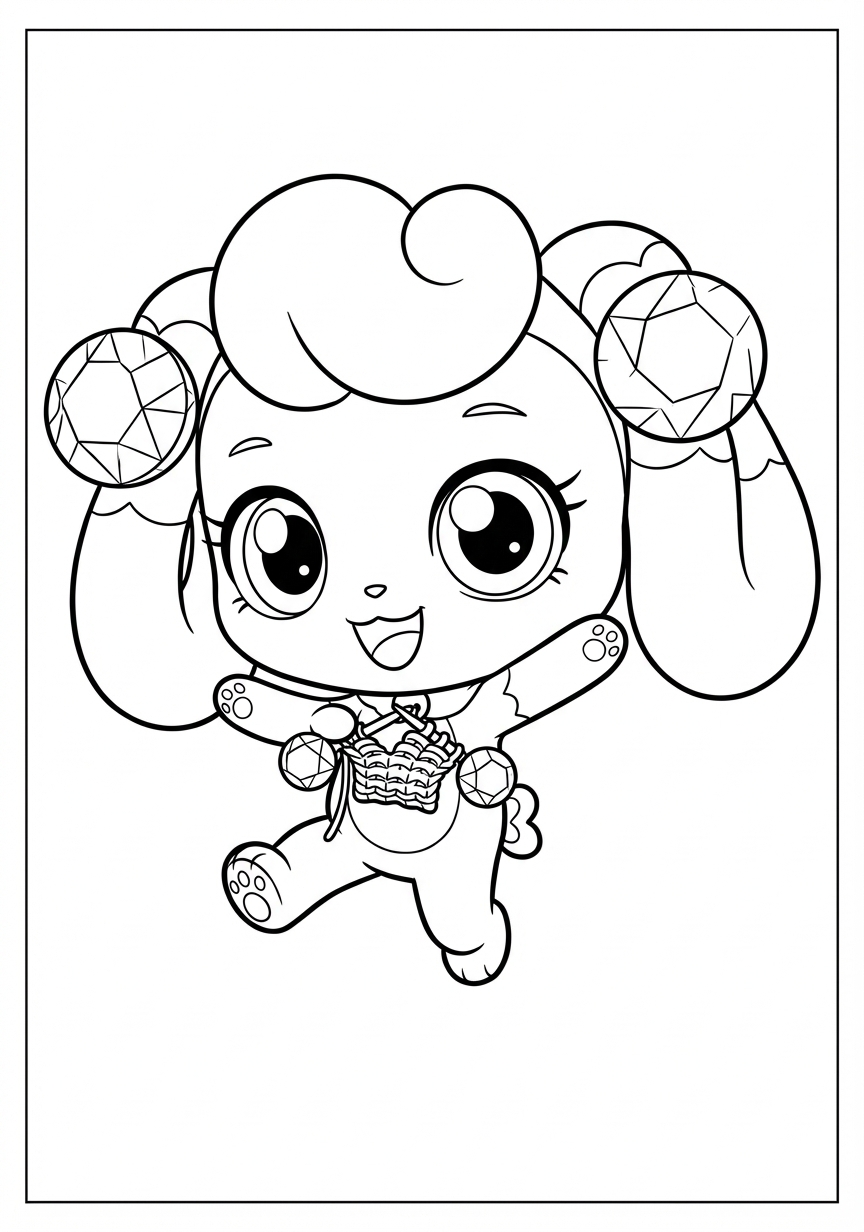 포근핑 색칠하기 도안