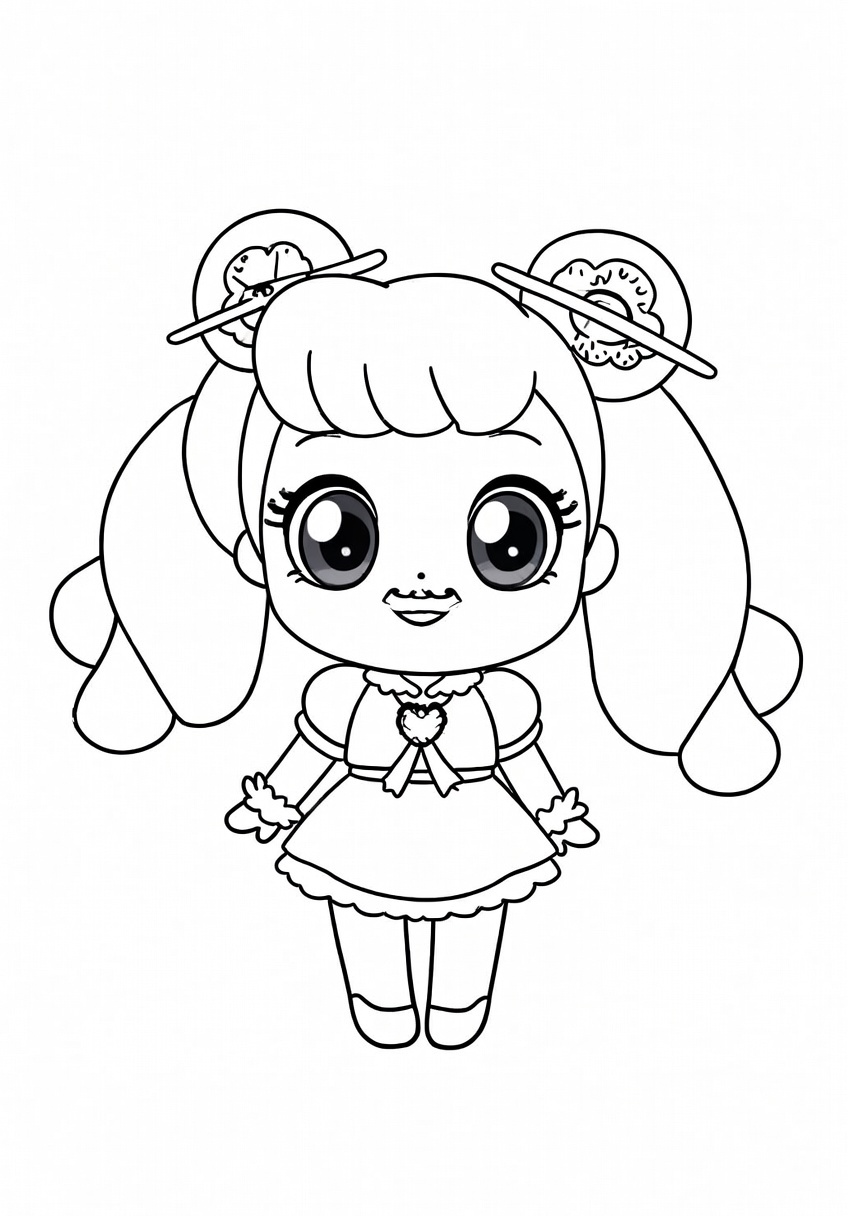 훌라핑 색칠하기 도안